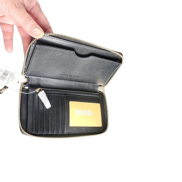 Michael Kors Black Pebbled Leather Wallet - Picture 3 of 4